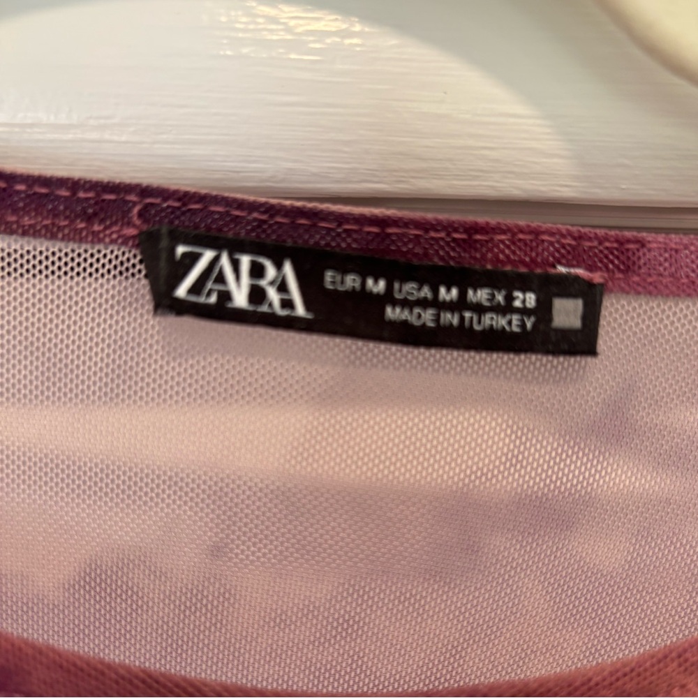 Zara Mesh Long Sleeve Bodysuit - Picture 2 of 3
